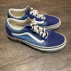 Vans Off The Wall Skate Old Skool Blue/White Women’s 8/ Men’s 6.5